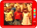 A group of children reciting 'I am litle teatop'